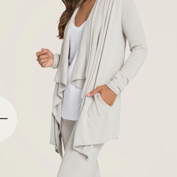 Barefoot Dreams CozyChic Ultra Lite Shawl Pointelle Cardi 3x